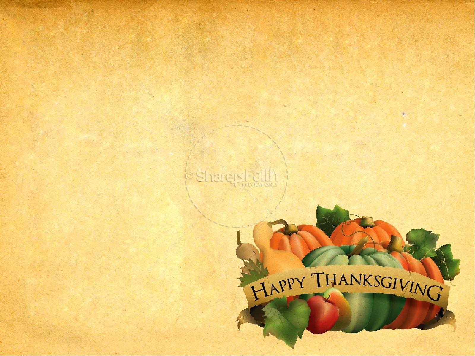 Happy Thanksgiving Sermon Presentation Thumbnail 3