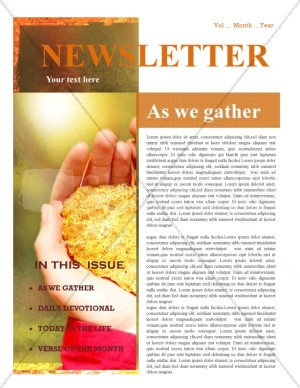 Hands And Leaf Church Newsletter Design