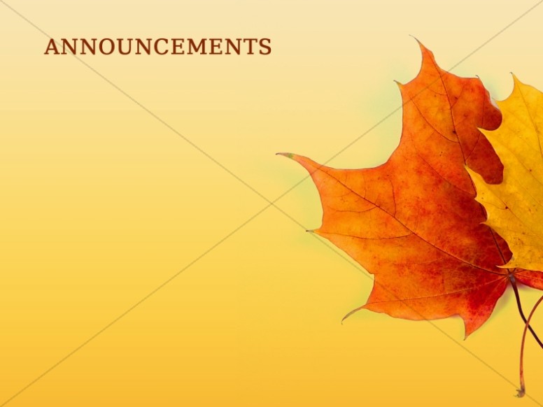 Autumn Leaves Announcement Background