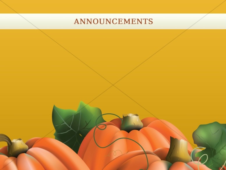 Pumpkin Church Announcement Slide Thumbnail Showcase