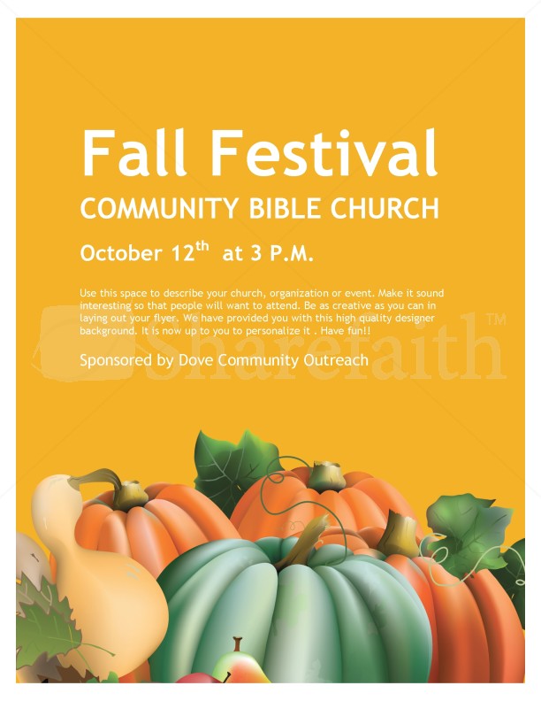 Fall Festival Church Flyer Thumbnail Showcase