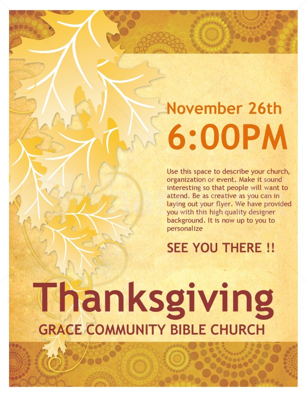 Thanksgiving Church Flyer Thumbnail Showcase