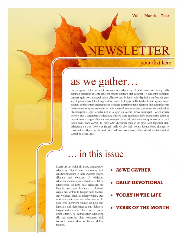 Maple Leaf Church Newsletter Thumbnail Showcase
