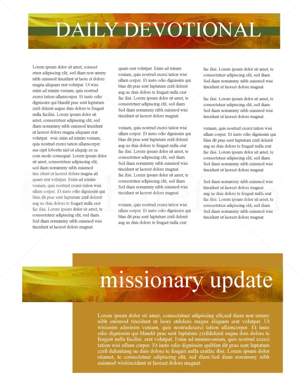 Fall Newsletter Template Design | page 2