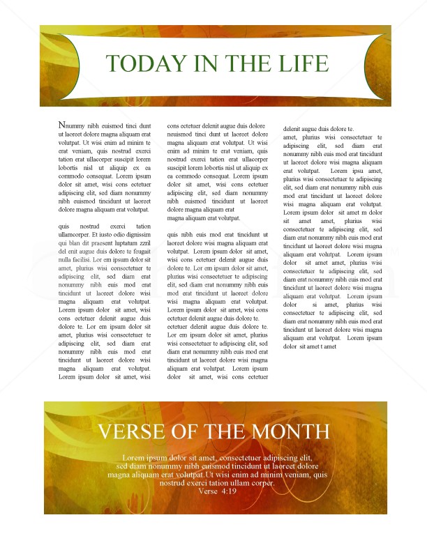 Monthly Newsletter Template Word
