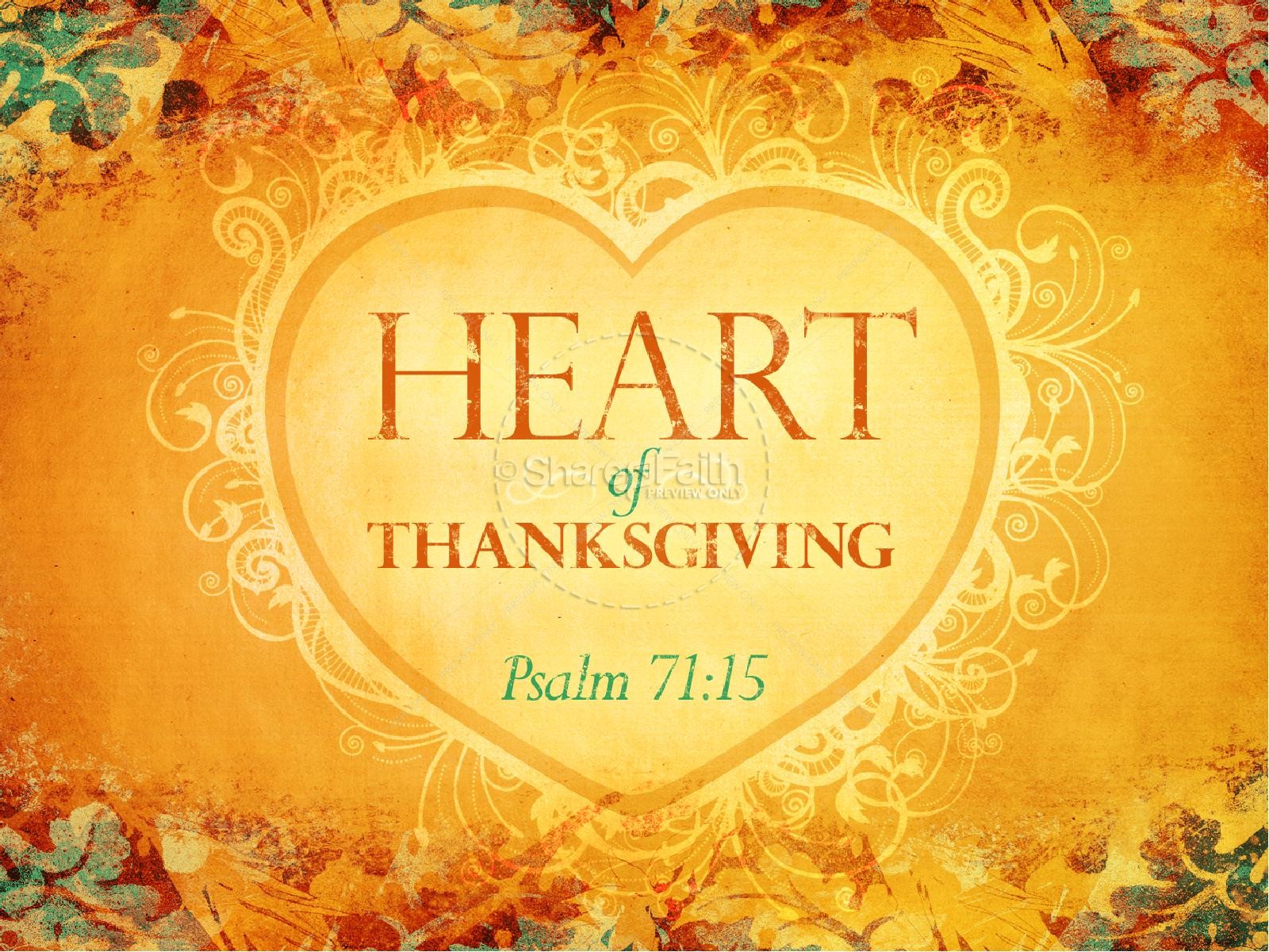 Heart Of Thanksgiving PowerPoint