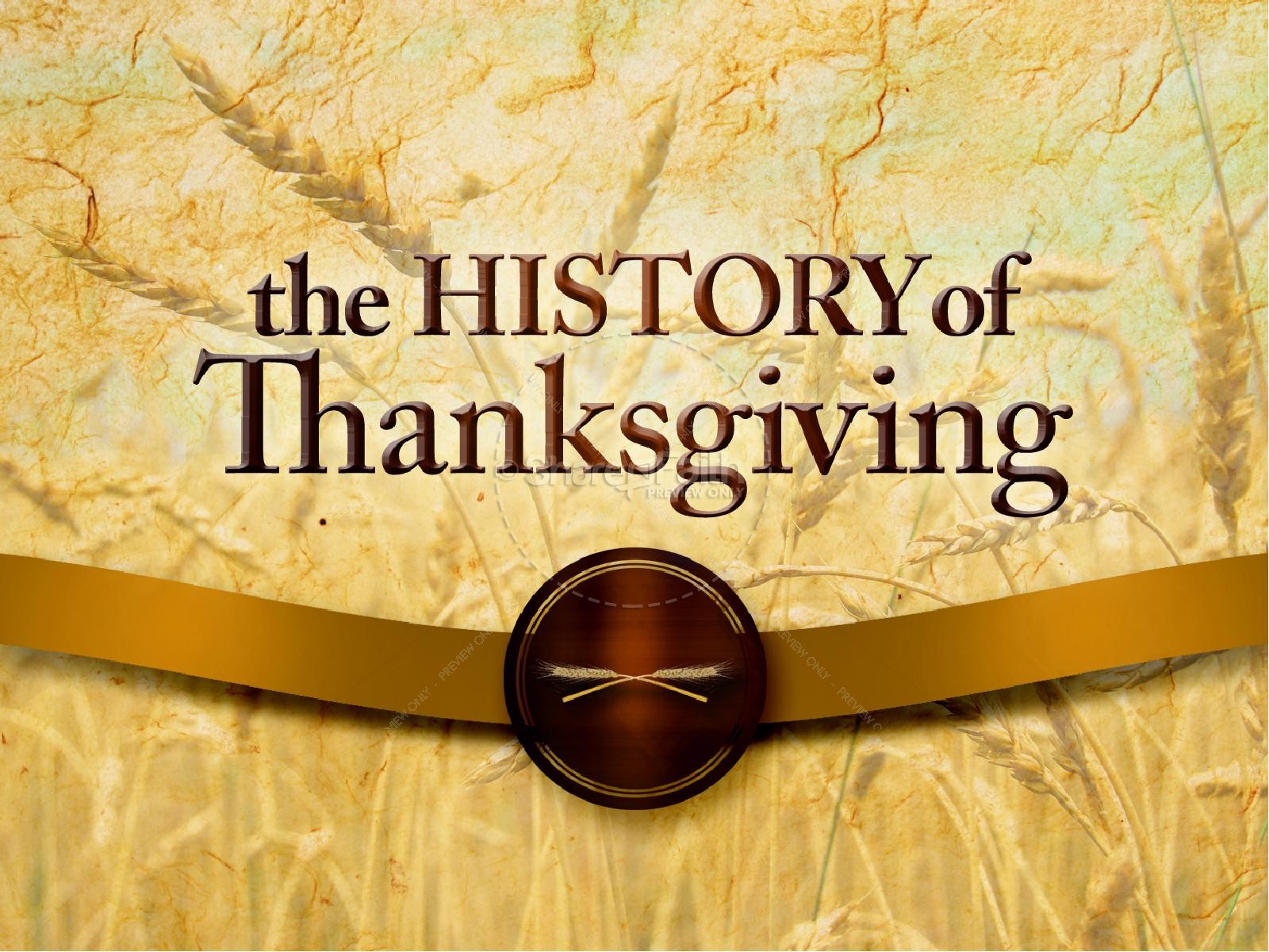 History Of Thanksgiving Sermon Slideshow Thumbnail 2