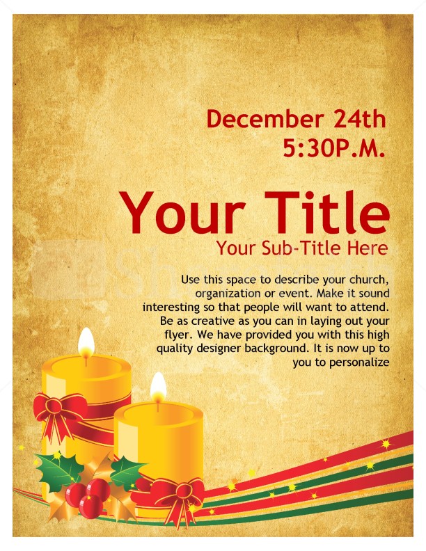 Christmas Carols Church Flyer Thumbnail Showcase