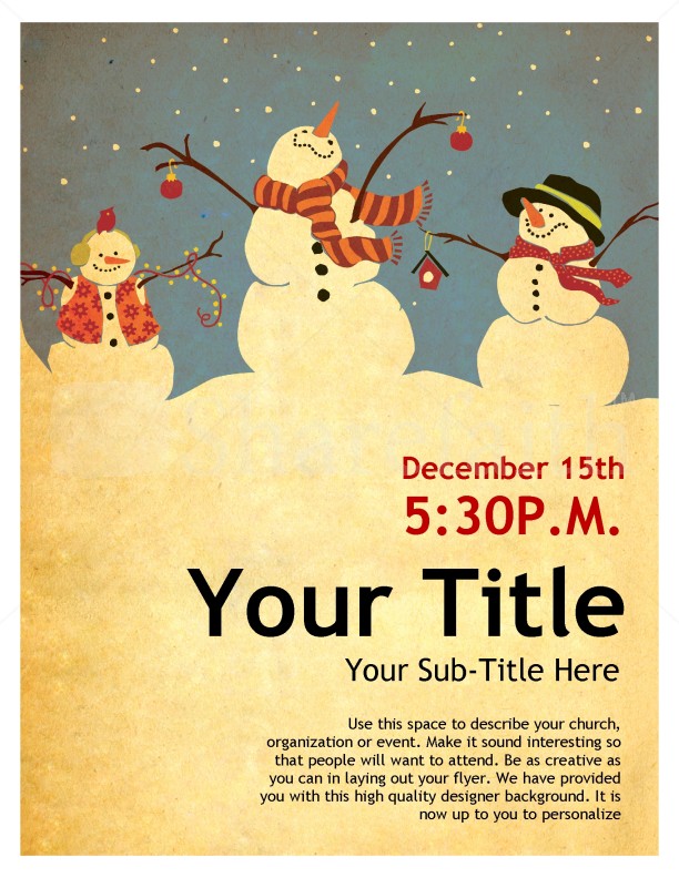 Snowman Christmas Flyer | page 1