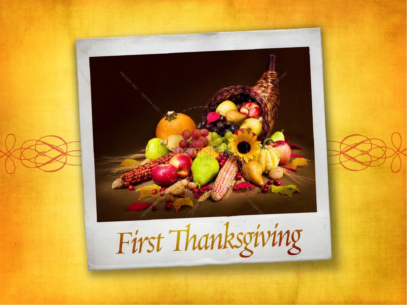 First Thanksgiving Sermon PowerPoint Thumbnail 2