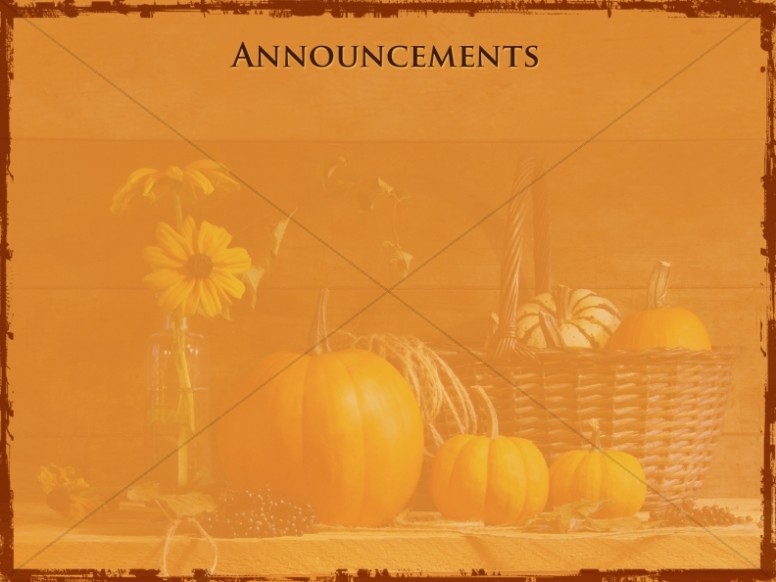 Happy Thanksgiving Announcement Slide Thumbnail Showcase