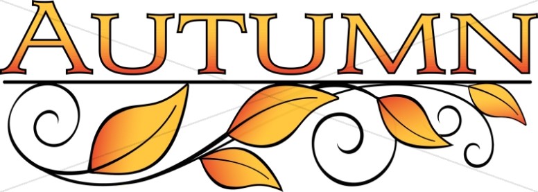 Autumn Leaves Word Art