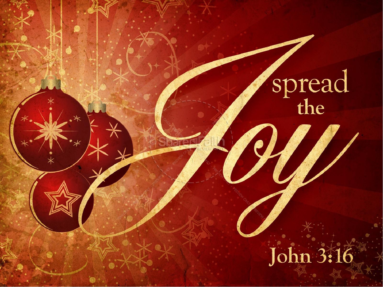 Spread The Joy Christmas PowerPoint Thumbnail 1