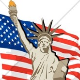 Statue of Liberty and Flag Email Image