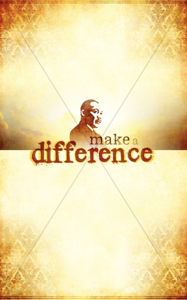 Martin Luther King Make a Difference Bulletin Cover Thumbnail Showcase