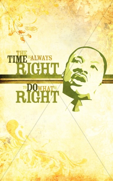 Martin Luther King Do Right Bulletin Cover Thumbnail Showcase