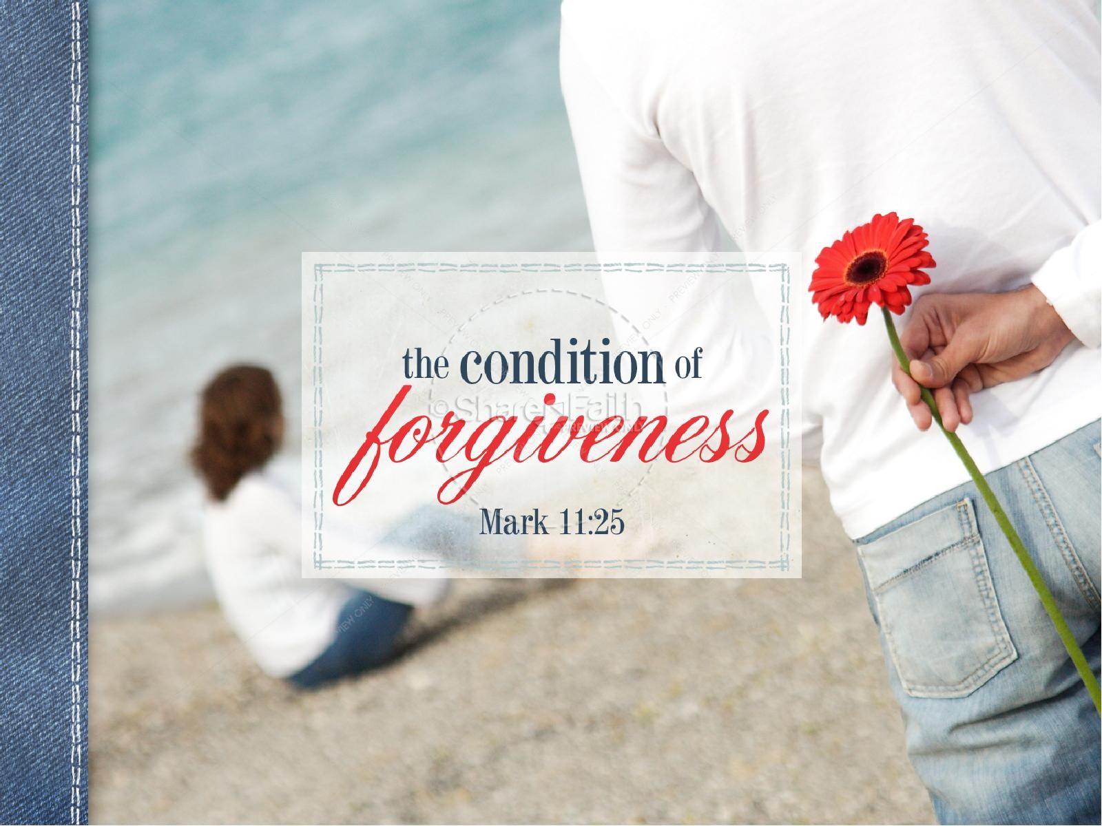 Seaside Forgiveness Lent PowerPoint Thumbnail 1