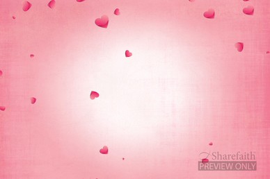 Valentines Day Floating Hearts Worship Background Video
