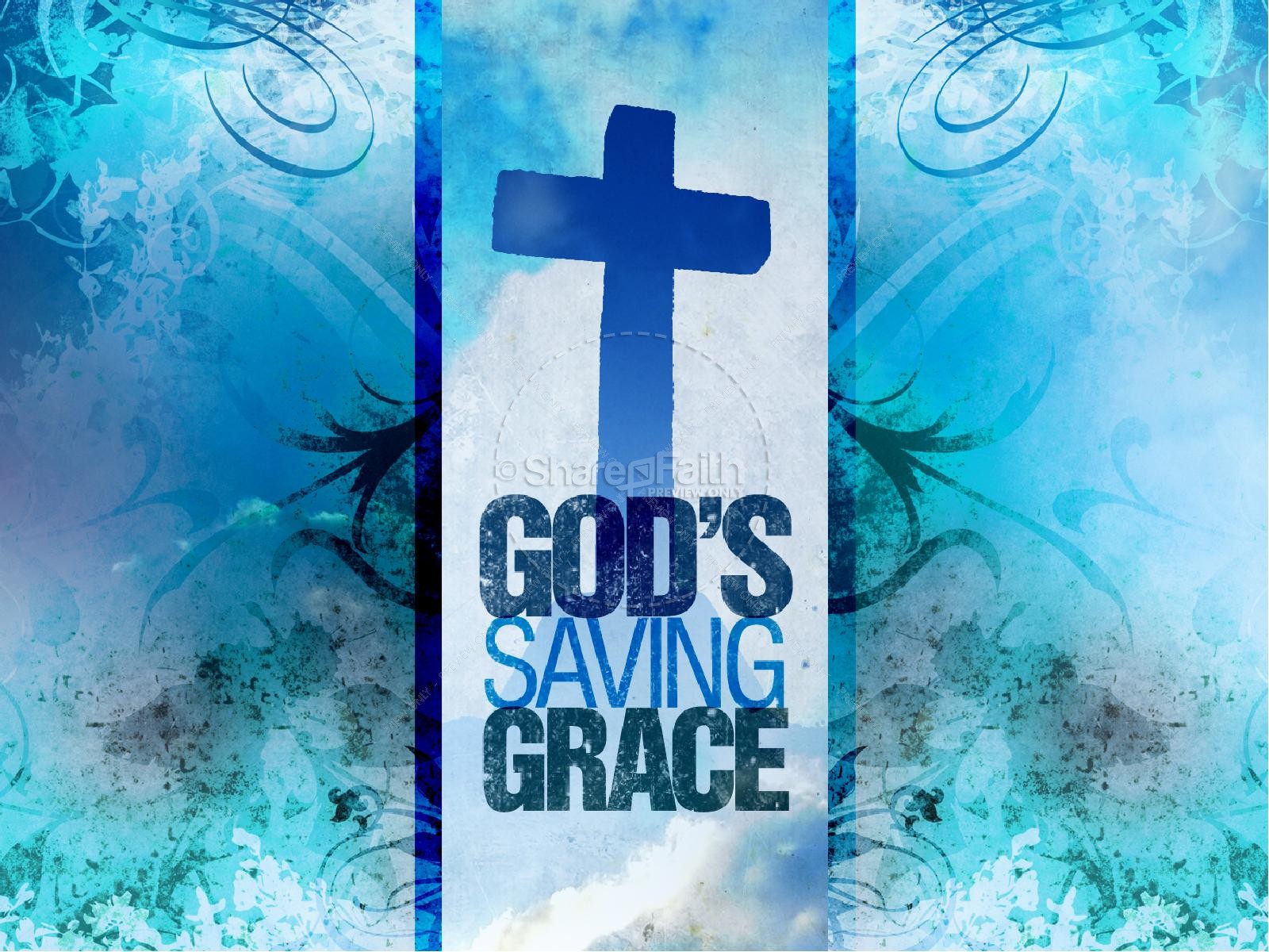 Blue Cross of Grace Easter PowerPoint Thumbnail 2