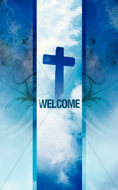 Blue Cross Easter Church Bulletin Thumbnail Showcase