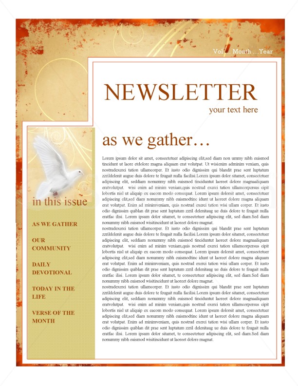 Pentecost Church Newsletter Thumbnail Showcase