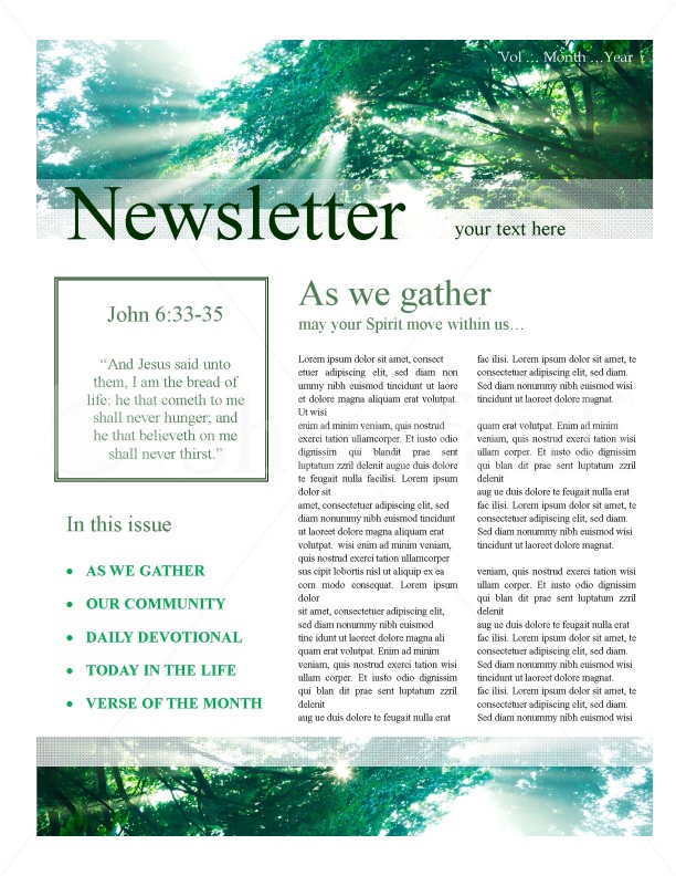 Spring Season Church Newsletter Thumbnail Showcase