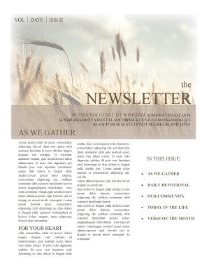 Christian Newsletter Templates Template | Newsletter Templates