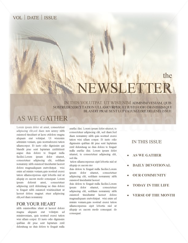 Christian Newsletter Templates Thumbnail Showcase