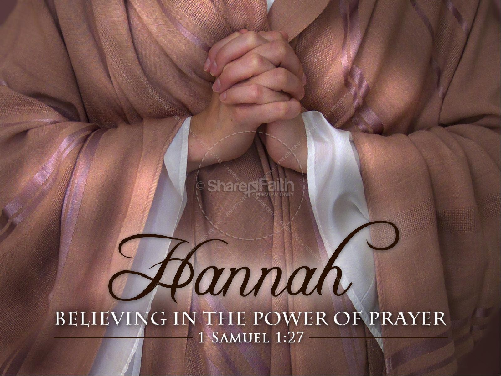 Hannah The Prophetess Bible Women Of Faith Powerpoint Template Thumbnail 1