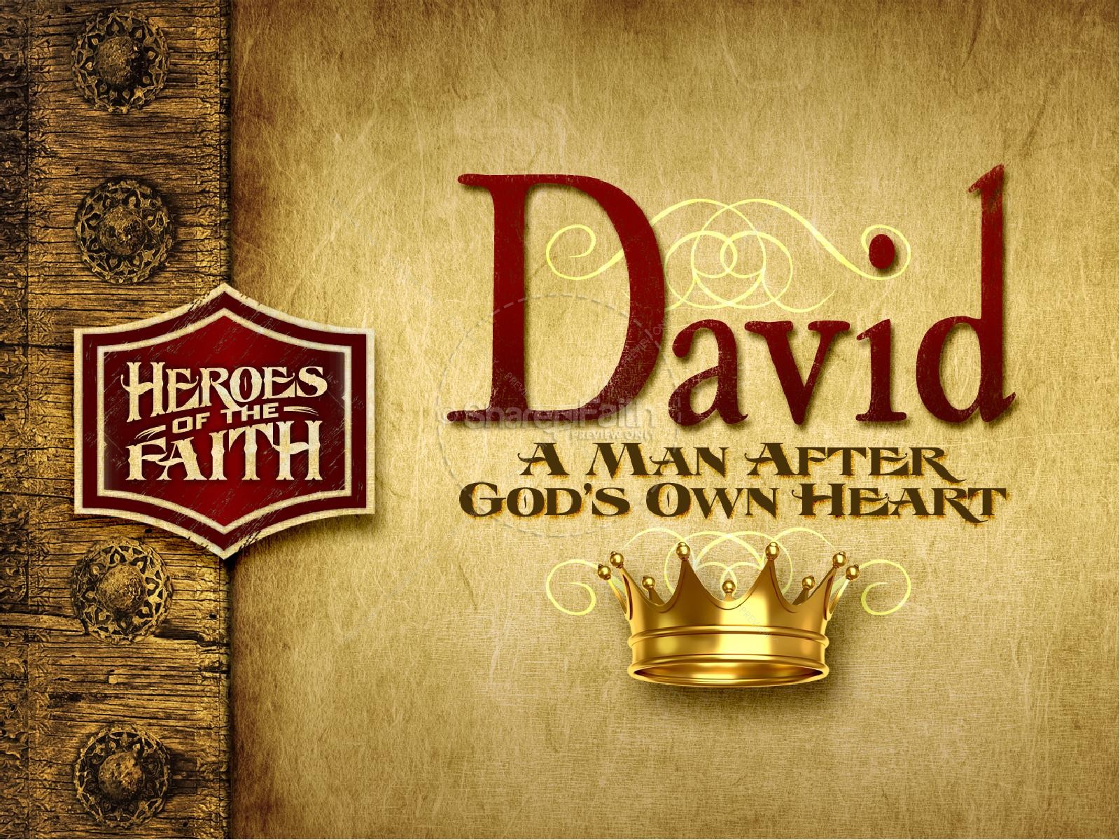 King David PowerPoint Template Thumbnail 1