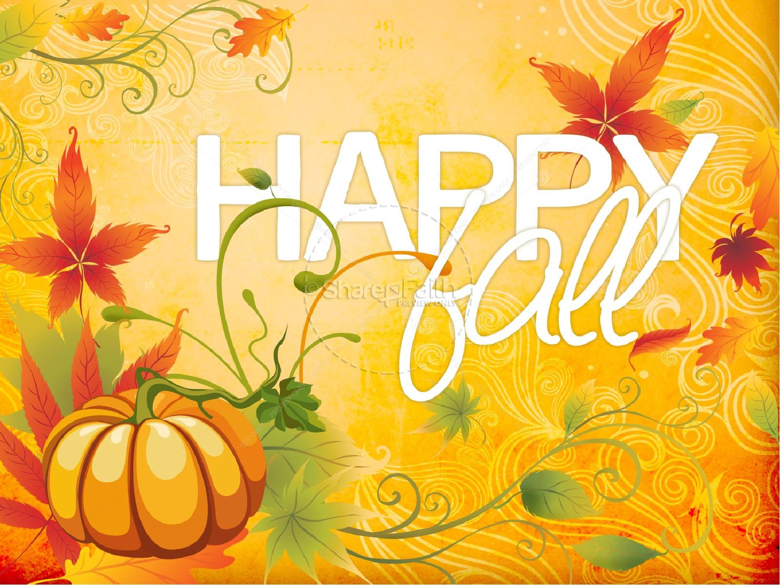 Happy Fall PowerPoint Template Thumbnail 1