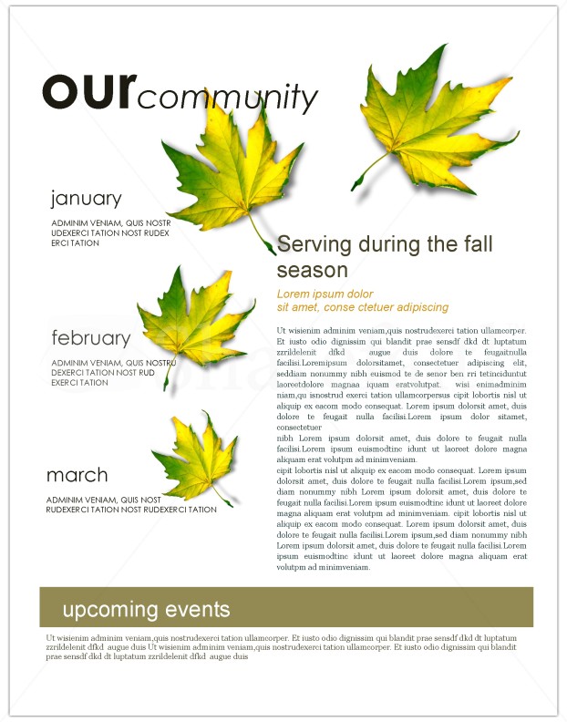 Fall Leaves Church Newsletter Template | page 3
