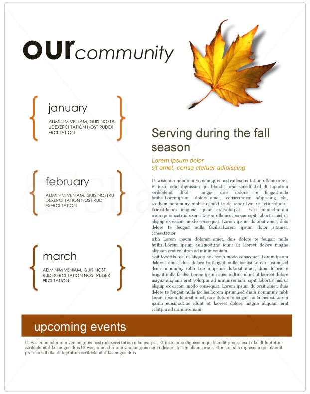 Pictures of Leaves Newsletter Template | page 3