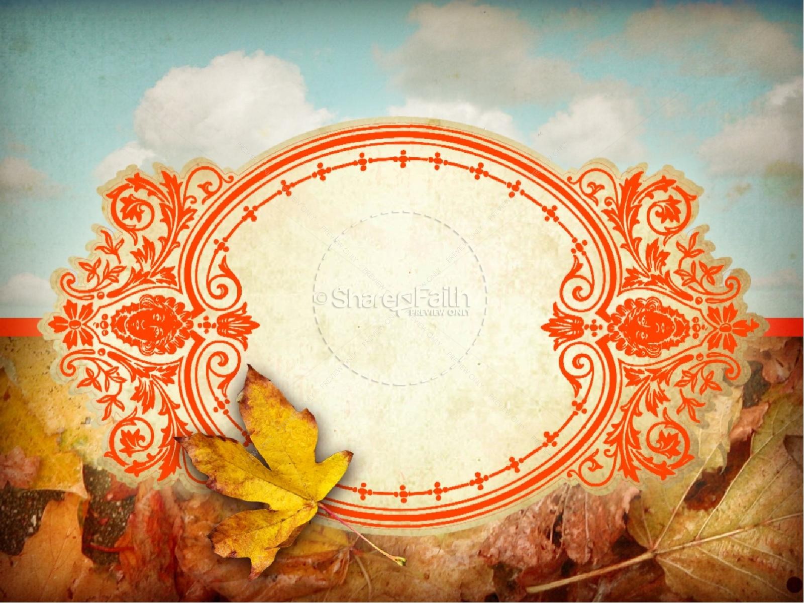 Pictures of Leaves PowerPoint Template