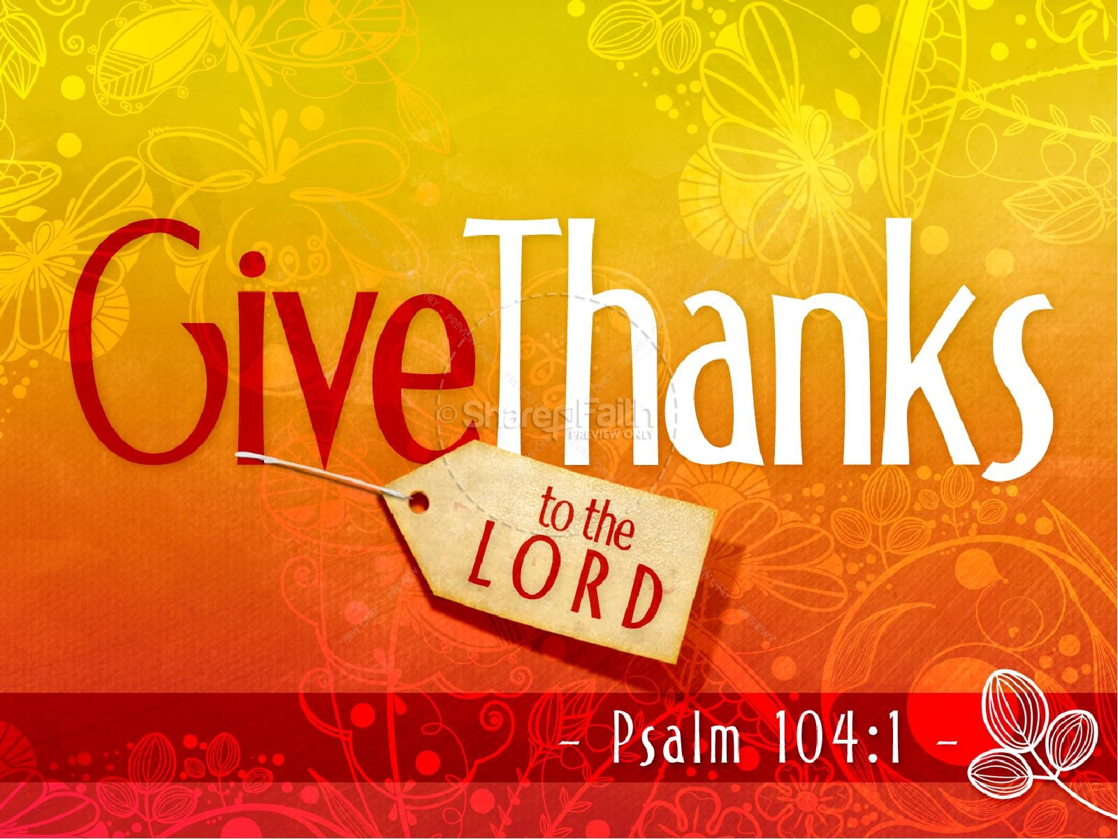 Give Thanks PowerPoint Template Thumbnail 1