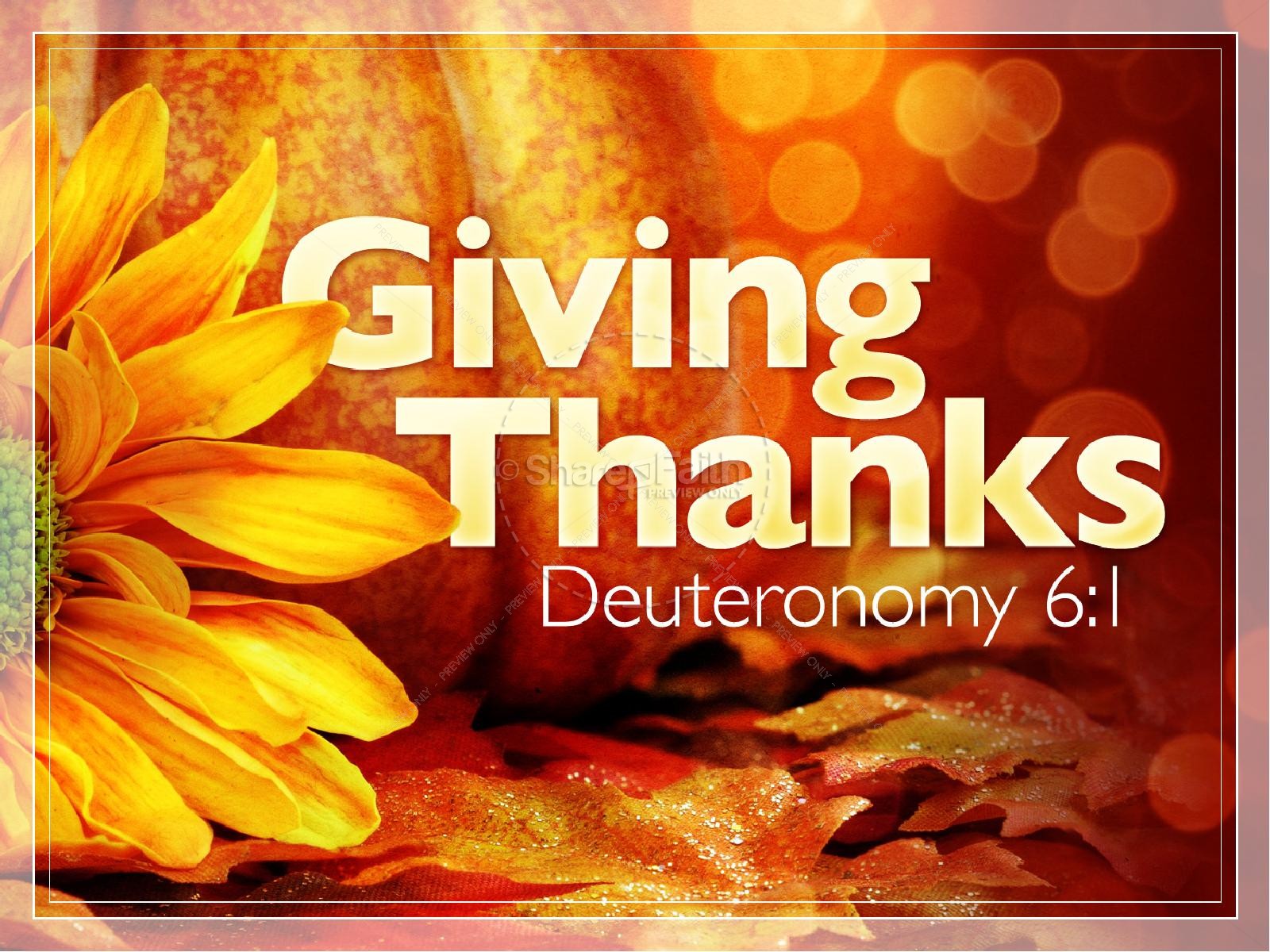 Thankfulness PowerPoint Sermon Template