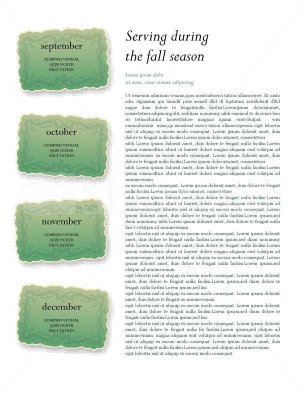 Fall Theme Church Newsletter | page 3