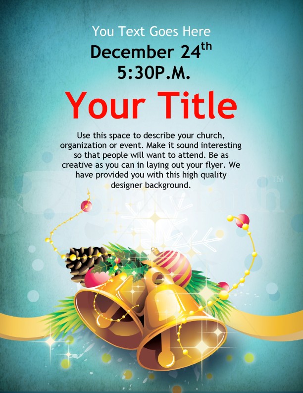 Download Christmas Bells Flyer Template Template Flyer Templates PSD Mockup Templates