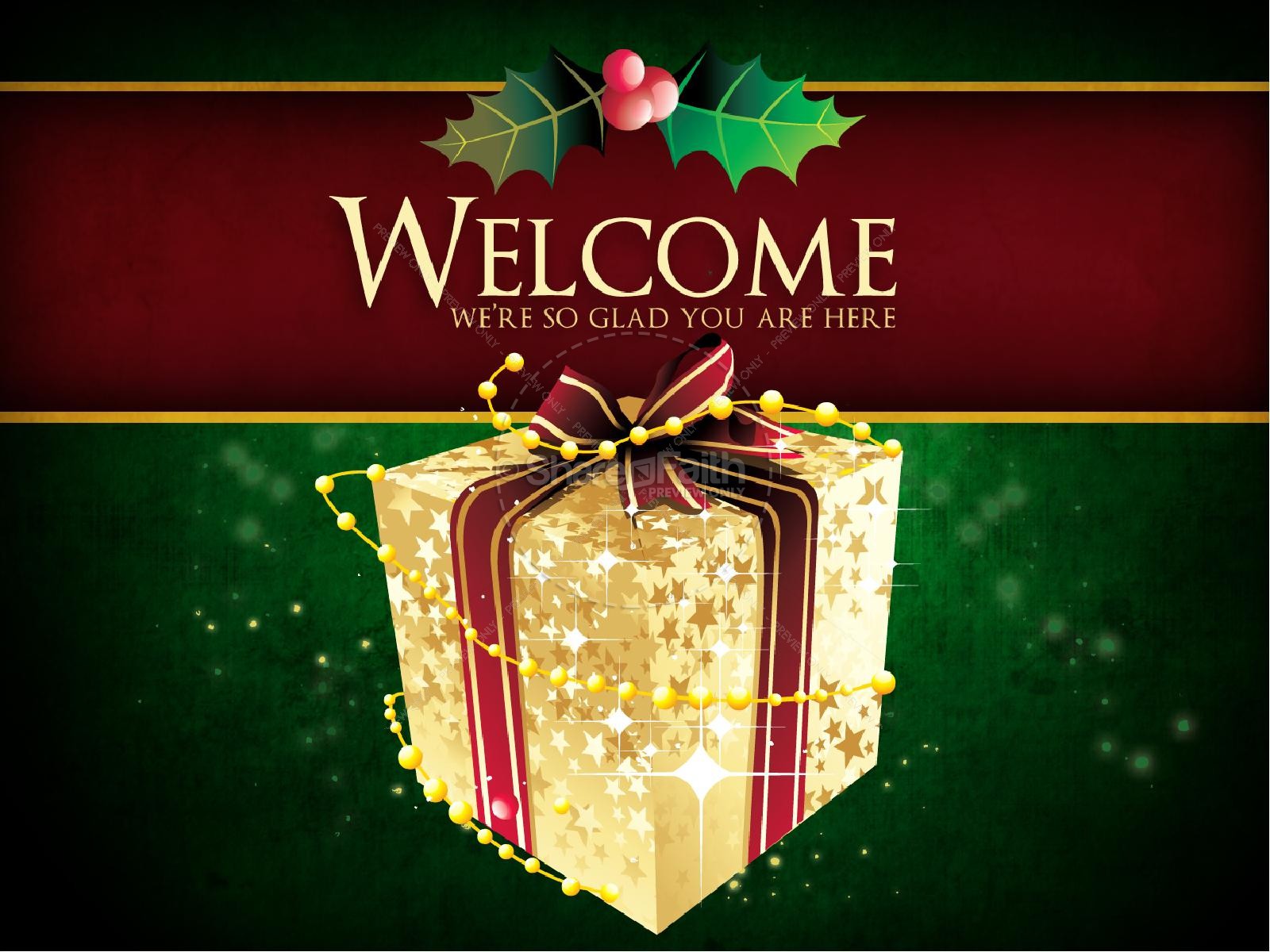 Christmas Gift PowerPoint Template Thumbnail 2