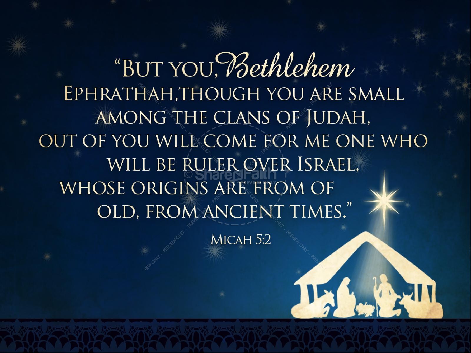 Oh Little Town Of Bethlehem PowerPoint Template Thumbnail 4