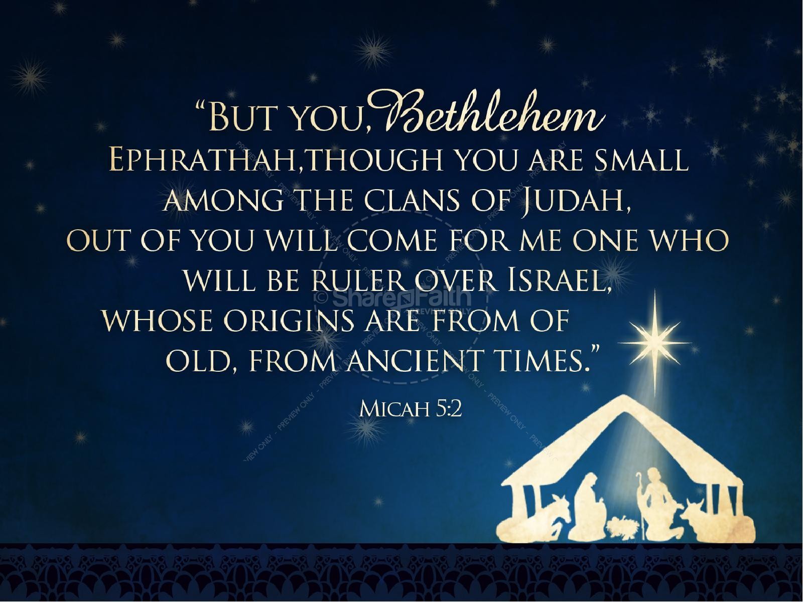 Oh Little Town Of Bethlehem PowerPoint Template | slide 4