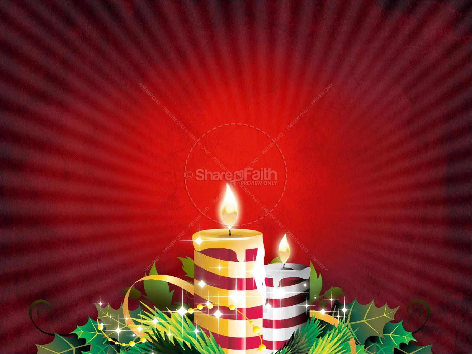Christmas Candles PowerPoint Template Thumbnail 7