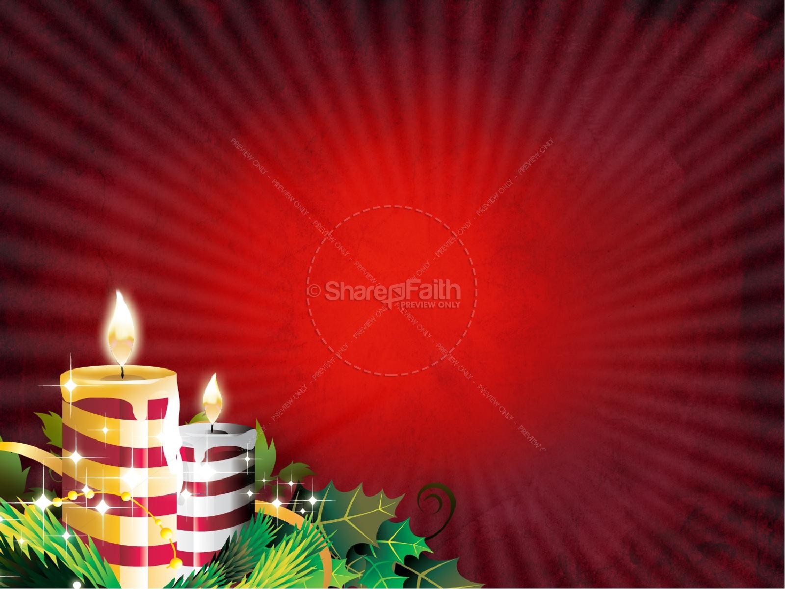 Christmas Candles PowerPoint Template Thumbnail 8