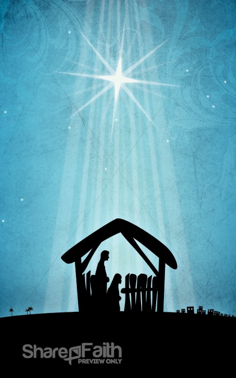 Nativity Scene Church Bulletin Cover | Christmas Bulletins