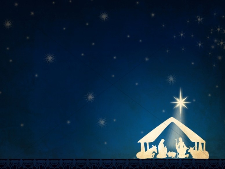 Nativity Scene Background Slide Thumbnail Showcase