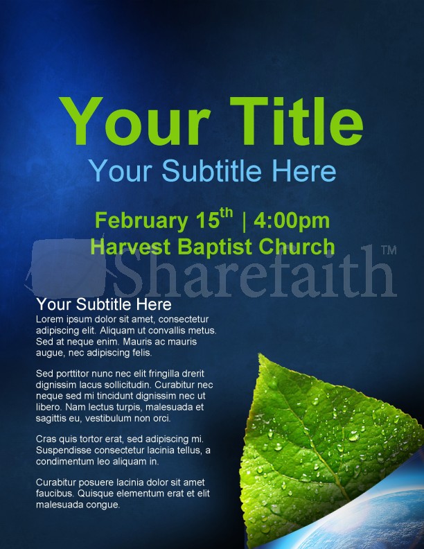 Green Leaf Church Flyer Thumbnail Showcase