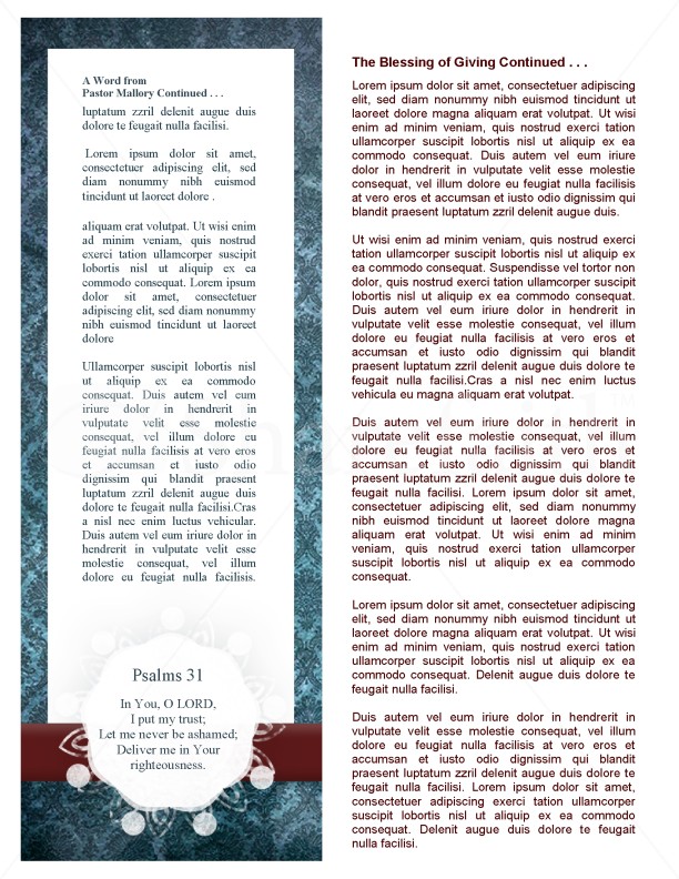 Circle Pattern Church Newsletter Template | page 2