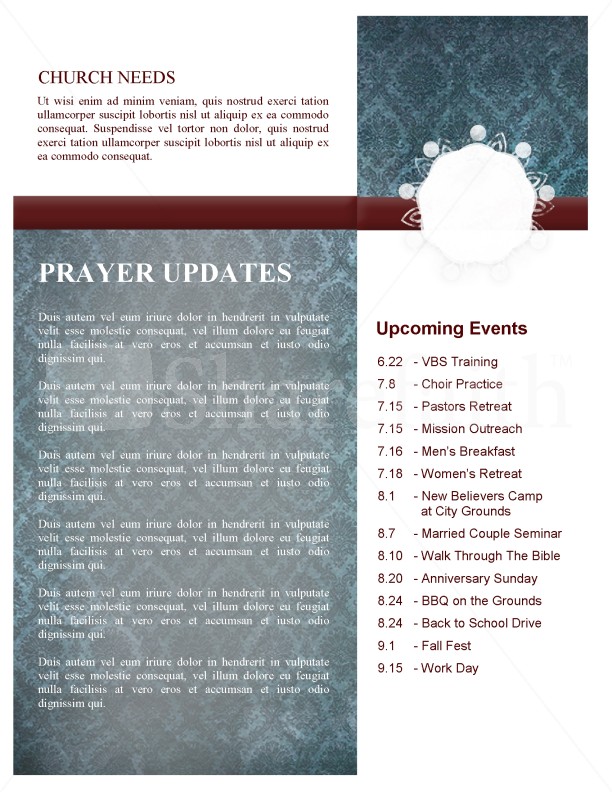 Circle Pattern Church Newsletter Template | page 4