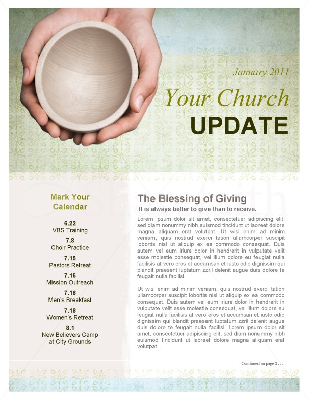 Almsgiving Church Newsletter Thumbnail Showcase
