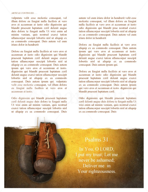 Combat Church Newsletter Template | page 3